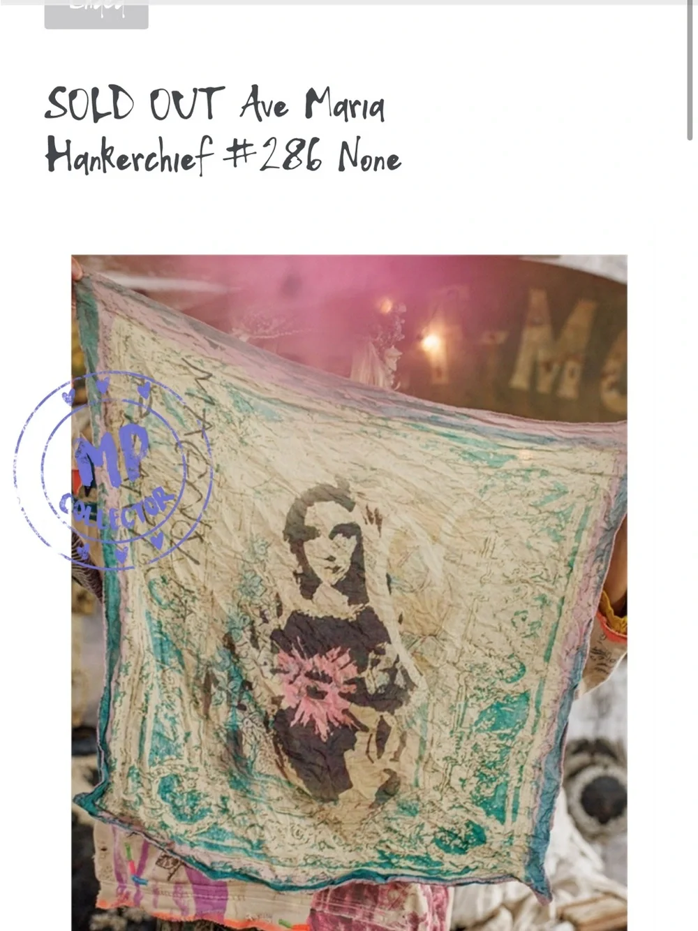 Magnolia Pearl Ave Maria  Hankerchief #286 NWT